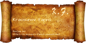Kracsunov Fanni névjegykártya